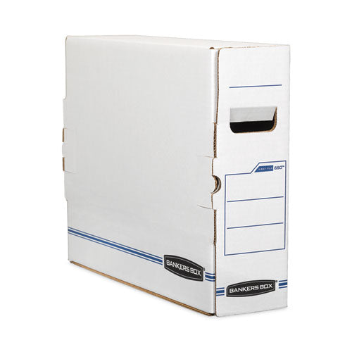 Image of Bankers Box® X-Ray Storage Boxes, 5" X 18.75" X 14.88", White/blue, 6/carton
