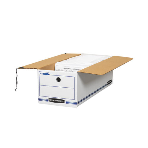 Image of Bankers Box® Liberty Check And Form Boxes, 9.75" X 23.75" X 6.25", White/blue, 12/carton