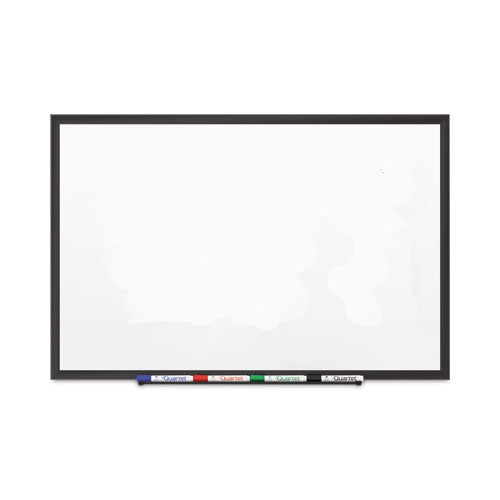 Image of Quartet® Classic Series Porcelain Magnetic Dry Erase Board, 72" x 48", White Surface, Black Aluminum Frame