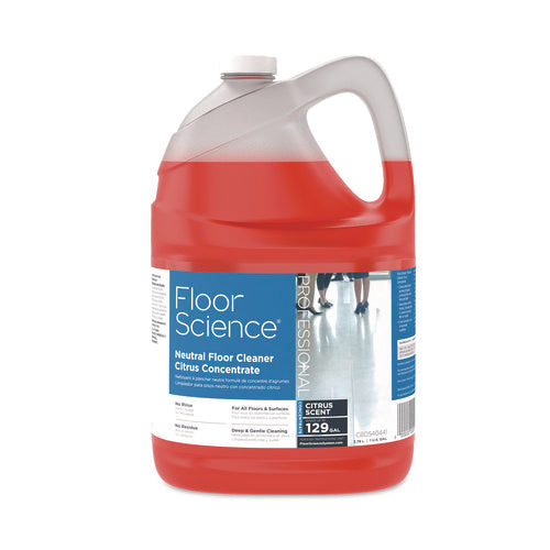 Image of Diversey Floor Science Neutral Floor Cleaner Concentrate, Citrus Scent, 1 gal, 4/Carton