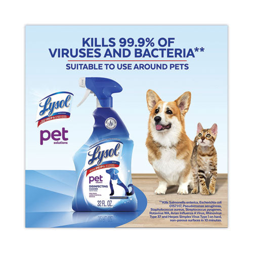 Image of LYSOL® Brand Pet Solutions Disinfecting Cleaner, Citrus Blossom, 32 oz Trigger Bottle, 9/Carton