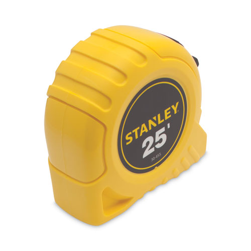 Image of Stanley Bostitch® Power Return Tape Measure, Plastic Case, 1" x 2 5ft, Yellow