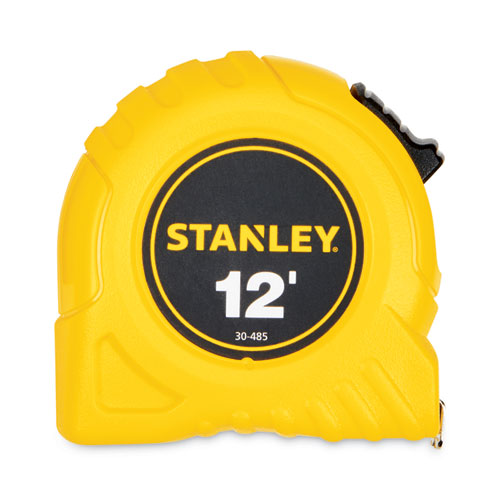 Image of Stanley Bostitch® Power Return Tape Measure w/Belt Clip, 0. 12ft, Yellow