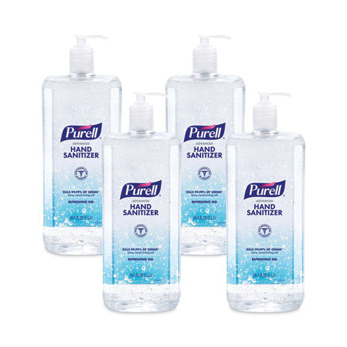 Image of PURELL® Advanced Hand Sanitizer Refreshing Gel, 1.5 L Pump Bottle, Clean Scent, 4/Carton
