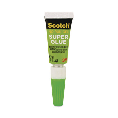 Image of Scotch® Single Use Super Glue No-Run Gel, 0.02 Oz, Dries Clear, 4/pack