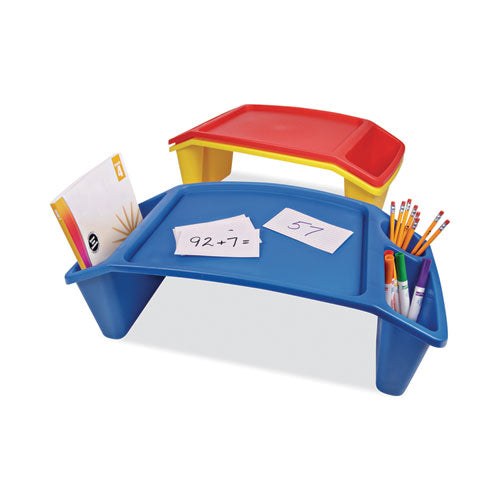 Image of deflecto® Antimicrobial Lap Desk, Rectangular, 23.35w x 12d x 8.53h, Blue