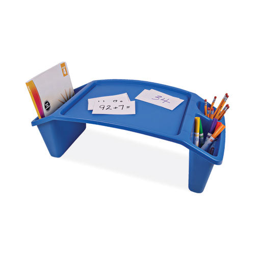 Image of deflecto® Antimicrobial Lap Desk, Rectangular, 23.35w x 12d x 8.53h, Blue