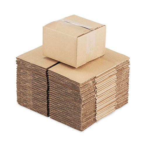 Image of Universal® Cubed Fixed-Depth Brown Corrugated Shipping Boxes, Regular Slotted Container, Large, 11" x 15" x 6", Brown Kraft, 25/Bundle