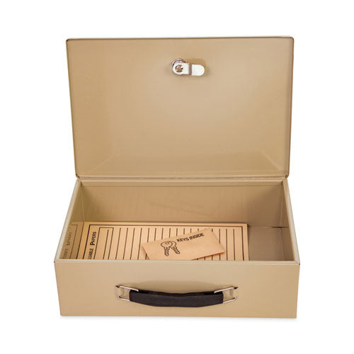 Image of CONTROLTEK® Heavy Duty Fire Retardant Box, 1 Compartment, 12.75 x 8.25 x 4, Sand