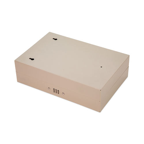 Image of CONTROLTEK® Combination Lockable Key Cabinet, 28-Key, Metal, Sand, 7.75 x 3.25 x 11.5