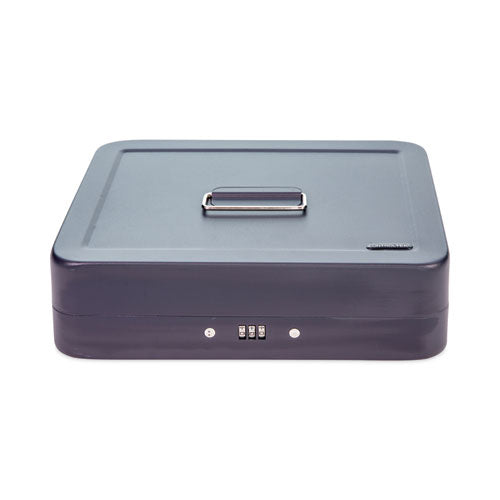 Image of CONTROLTEK® Cash Box with Combination Lock, 6 Compartments, 11.8 x 9.5 x 3.2, Charcoal