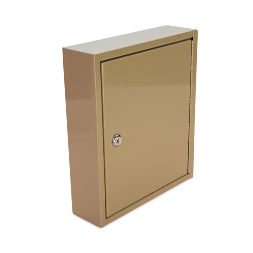 Image of CONTROLTEK® Key Lockable Key Cabinet, 60-Key, Metal, Sand, 10.63 x 3 x 12.13