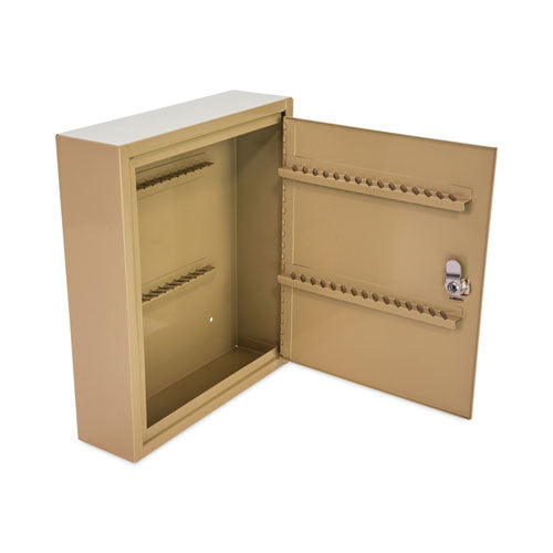 Image of CONTROLTEK® Key Lockable Key Cabinet, 60-Key, Metal, Sand, 10.63 x 3 x 12.13