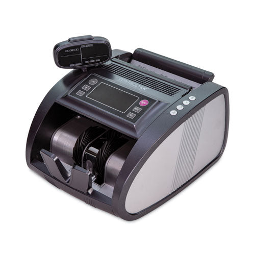 Image of CONTROLTEK® Bill Counter with Counterfeit Detection, 1,200 Bills/min, 11.41 x 9.45 x 8.66, Charcoal Gray