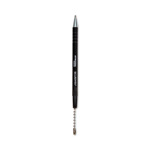 Image of CONTROLTEK® Antimicrobial Ballpoint Counter Pen, Medium 1 mm, Black Ink, Black Barrel