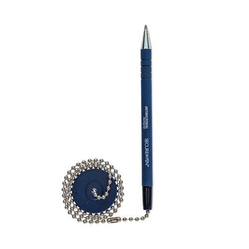 Image of CONTROLTEK® Antimicrobial Ballpoint Counter Pen, Medium 1 mm, Blue Ink, Blue Barrel