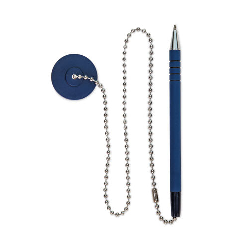 Image of CONTROLTEK® Antimicrobial Ballpoint Counter Pen, Medium 1 mm, Blue Ink, Blue Barrel