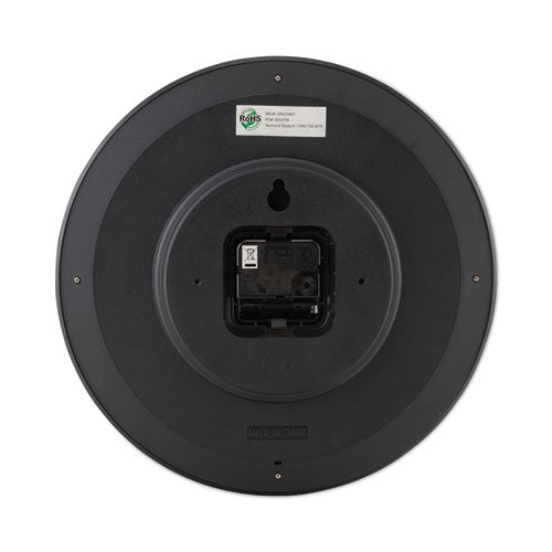 Image of Universal® Whisper Quiet Clock, 12" Overall Diameter, Black Case, 1 Aa (sold Separately)