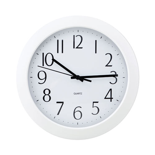 Image of Universal® Whisper Quiet Clock, 12" Overall Diameter, White Case, 1 Aa (sold Separately)