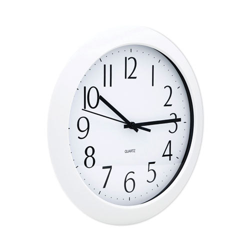 Image of Universal® Whisper Quiet Clock, 12" Overall Diameter, White Case, 1 Aa (sold Separately)