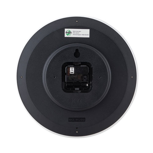 Image of Universal® Whisper Quiet Clock, 12" Overall Diameter, White Case, 1 Aa (sold Separately)