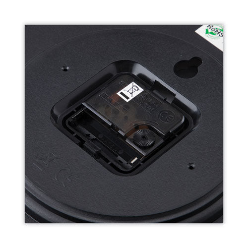 Image of Universal® Whisper Quiet Clock, 12" Overall Diameter, White Case, 1 Aa (sold Separately)