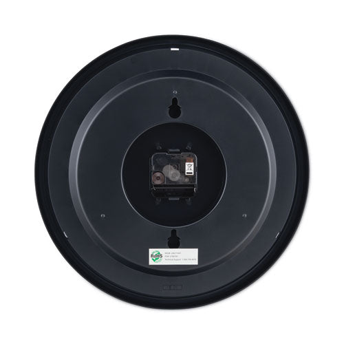 Image of Universal® Round Wall Clock, 13.5" Overall Diameter, Black Case, 1 Aa (sold Separately)