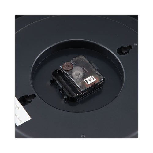 Image of Universal® Round Wall Clock, 13.5" Overall Diameter, Black Case, 1 Aa (sold Separately)