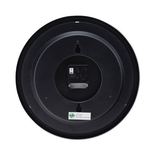 Image of Universal® Deluxe 13 1/2" Indoor/outdoor Atomic Clock, 13.5" Overall Diameter, Black Case, 1 Aa (sold Separately)