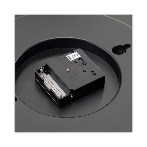 Image of Universal® Deluxe 13 1/2" Indoor/outdoor Atomic Clock, 13.5" Overall Diameter, Black Case, 1 Aa (sold Separately)