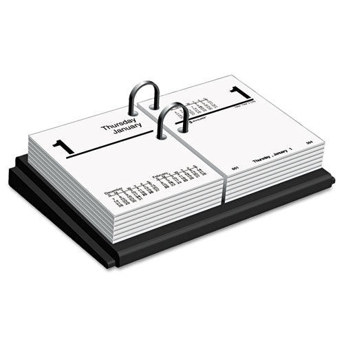 Image of AT-A-GLANCE® Desk Calendar Base for Loose-Leaf Refill, 3 x 3.75, Black