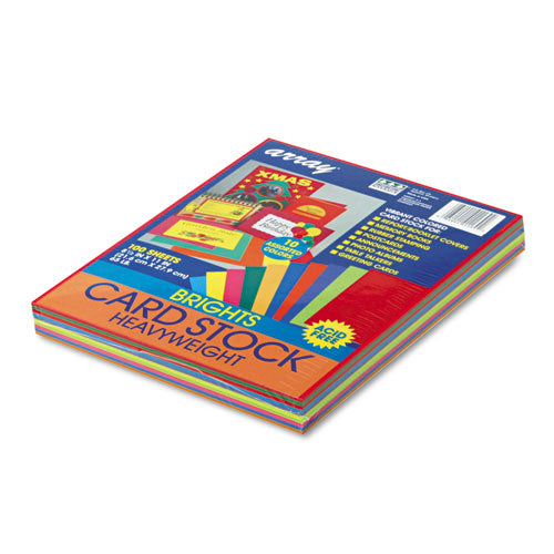 Image of Pacon® Array Card Stock, 65 lb Cover Weight, 8.5 x 11, Assorted Bright Colors, 100/Pack