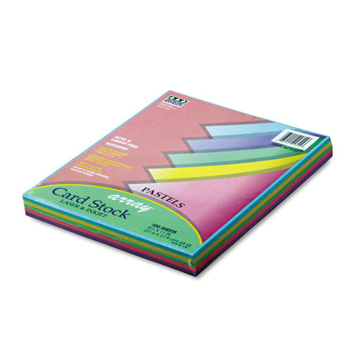 Image of Pacon® Array Card Stock, 65 lb Cover Weight, 8.5 x 11, Assorted Pastel Colors, 100/Pack
