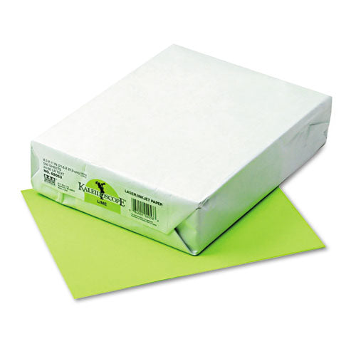 Image of Pacon® Kaleidoscope Multipurpose Colored Paper, 24 lb Bond Weight, 8.5 x 11, Lime, 500/Ream