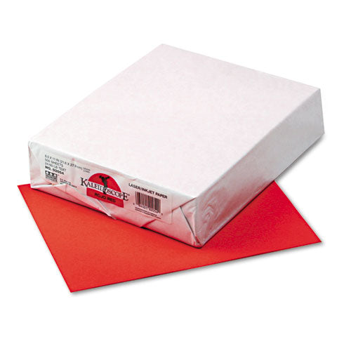 Image of Pacon® Kaleidoscope Multipurpose Colored Paper, 24 lb Bond Weight, 8.5 x 11, Rojo Red, 500/Ream