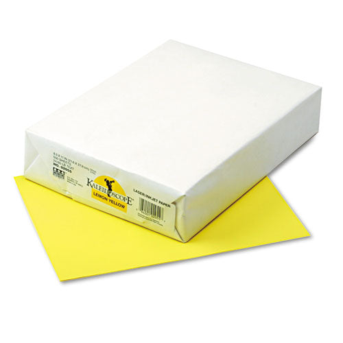 Image of Pacon® Kaleidoscope Multipurpose Colored Paper, 24 lb Bond Weight, 8.5 x 11, Lemon Yellow, 500/Ream