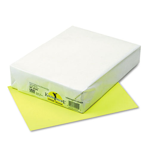 Image of Pacon® Kaleidoscope Multipurpose Colored Paper, 24 lb Bond Weight, 8.5 x 11, Hyper Yellow, 500/Ream