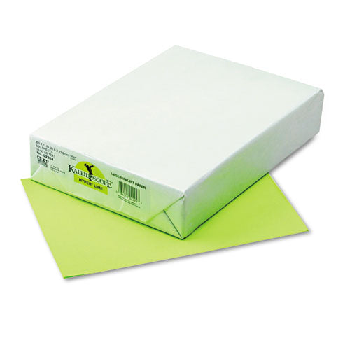 Image of Pacon® Kaleidoscope Multipurpose Colored Paper, 24 lb Bond Weight, 8.5 x 11, Hyper Lime, 500/Ream