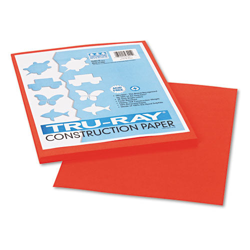 Image of Pacon® Tru-Ray Construction Paper, 76 lb Text Weight, 9 x 12, Orange, 50/Pack