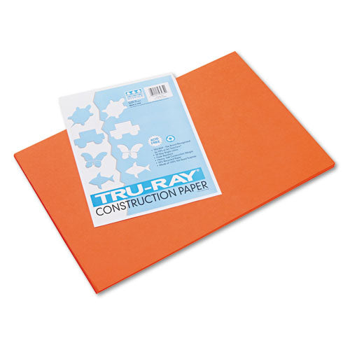 Image of Pacon® Tru-Ray Construction Paper, 76 lb Text Weight, 12 x 18, Orange, 50/Pack