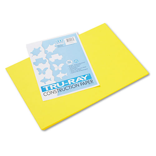 Image of Pacon® Tru-Ray Construction Paper, 76 lb Text Weight, 12 x 18, Yellow, 50/Pack