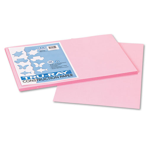 Image of Pacon® Tru-Ray Construction Paper, 76 lb Text Weight, 12 x 18, Pink, 50/Pack