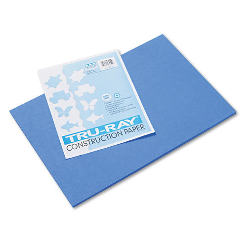 Image of Pacon® Tru-Ray Construction Paper, 76 lb Text Weight, 12 x 18, Blue, 50/Pack