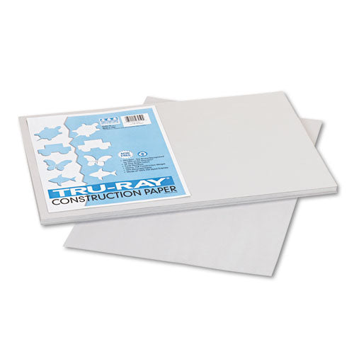Image of Pacon® Tru-Ray Construction Paper, 76 lb Text Weight, 12 x 18, Gray, 50/Pack
