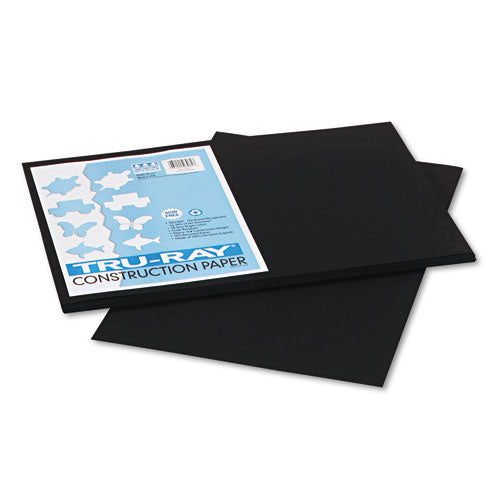 Image of Pacon® Tru-Ray Construction Paper, 76 lb Text Weight, 12 x 18, Black, 50/Pack
