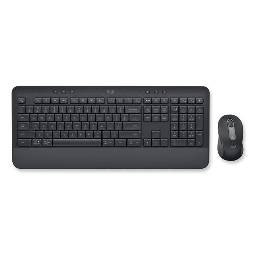 Image of Logitech® Signature MK650 Wireless Keyboard and Mouse Combo for Business, 2.4 GHz Frequency/32 ft Wireless Range, Graphite