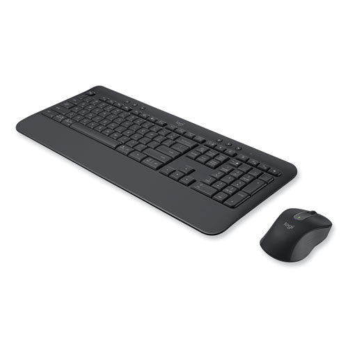 Image of Logitech® Signature MK650 Wireless Keyboard and Mouse Combo for Business, 2.4 GHz Frequency/32 ft Wireless Range, Graphite