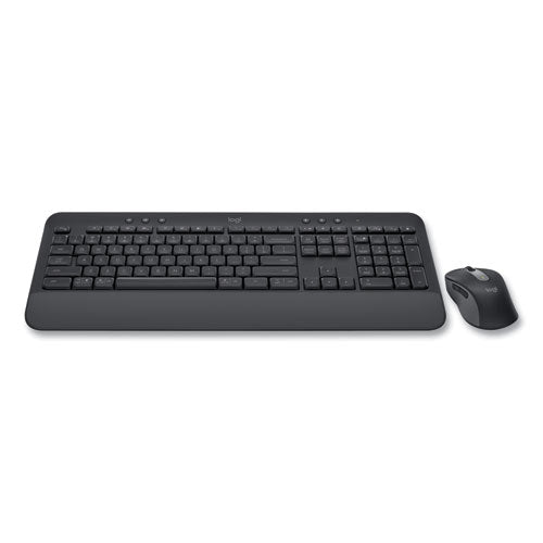 Image of Logitech® Signature MK650 Wireless Keyboard and Mouse Combo for Business, 2.4 GHz Frequency/32 ft Wireless Range, Graphite