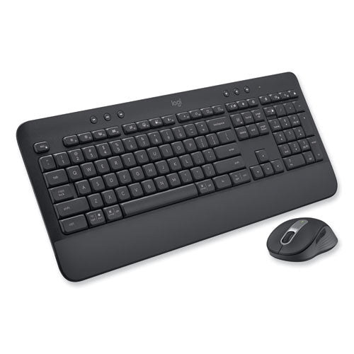 Image of Logitech® Signature MK650 Wireless Keyboard and Mouse Combo for Business, 2.4 GHz Frequency/32 ft Wireless Range, Graphite