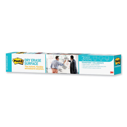 Image of Post-it® Dry Erase Surface, Laminate Film, 36" x 7 mil x 24", White
